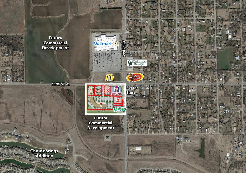 Meridian & 53rd St North, SW/C, Wichita, KS for sale - Aerial - Image 1 of 1