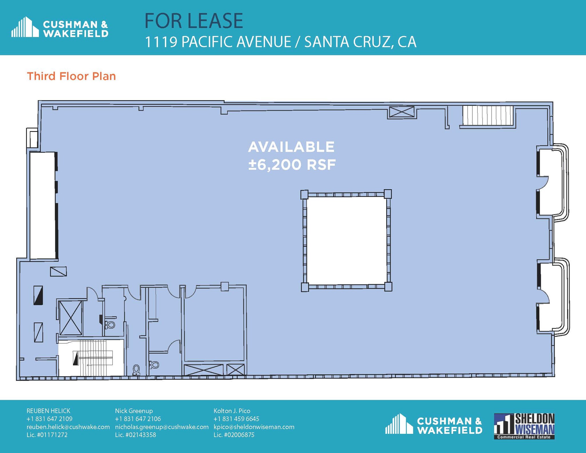 1115-1119 Pacific Ave, Santa Cruz, CA for lease Floor Plan- Image 1 of 1