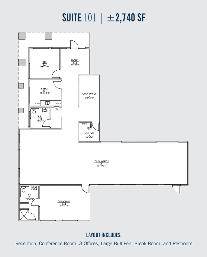 9885 S Priest Dr, Tempe, AZ for sale Floor Plan- Image 1 of 6