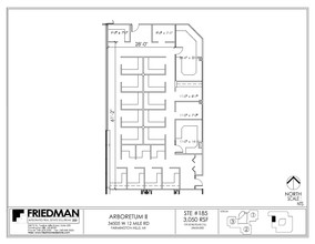 34505 W 12 Mile Rd, Farmington Hills, MI for lease Floor Plan- Image 1 of 2