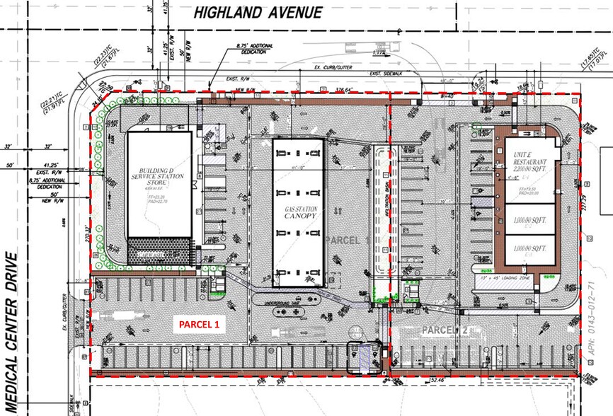 SEC Highland Ave, San Bernardino, CA for sale - Site Plan - Image 2 of 4