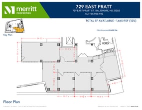 729 E Pratt, Baltimore, MD for lease Floor Plan- Image 1 of 1