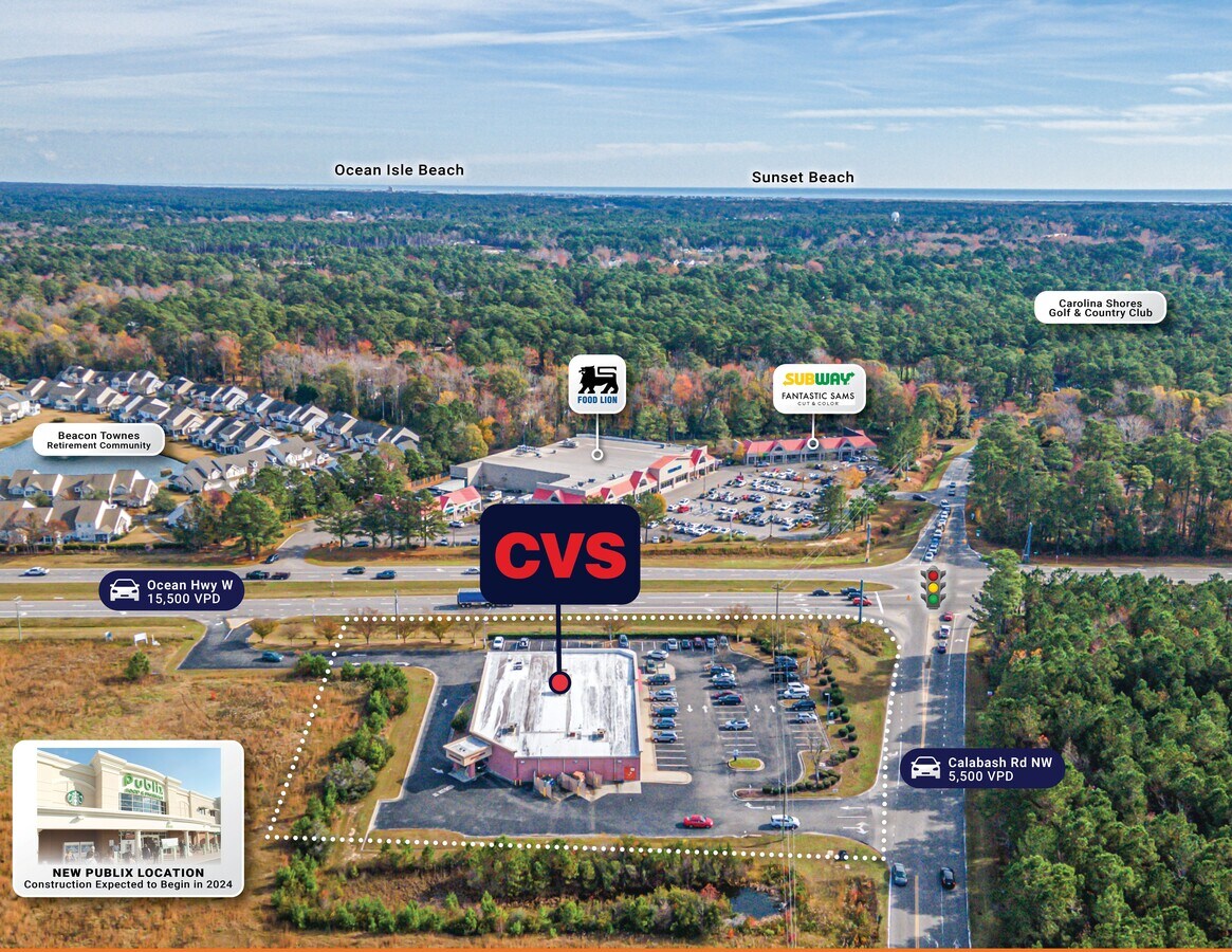 9810 Ocean Hwy W, Calabash, NC 28467 CVS Pharmacy
