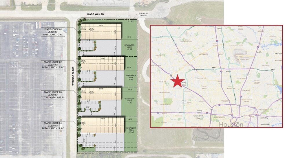 8840 Wedigo Pl, Houston, TX for lease - Site Plan - Image 3 of 4