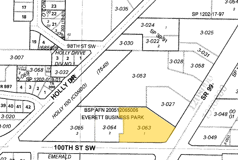 9930 Evergreen Way, Everett, WA for lease - Plat Map - Image 2 of 4