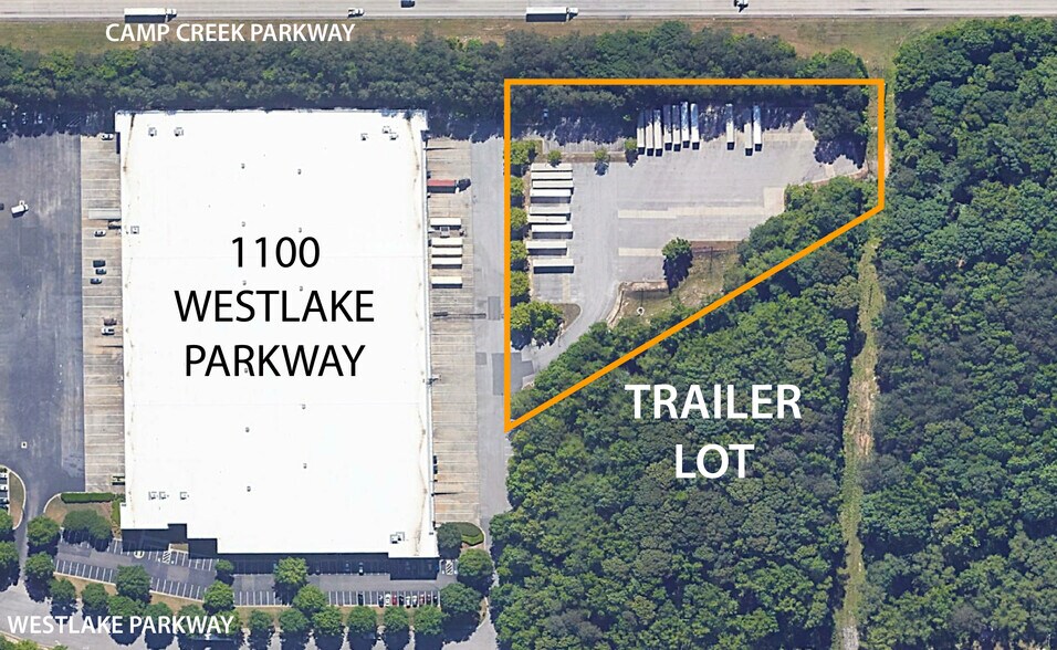 Trailer / Storage Lot at 1100 Westlake Parkway, South Fulton, GA for lease - Aerial - Image 1 of 2