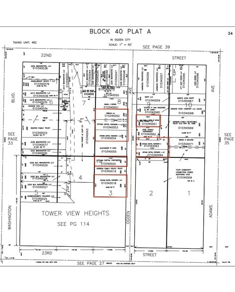Ogden Avenue Redevelopment portfolio of 8 properties for sale on LoopNet.com - Plat Map - Image 3 of 3