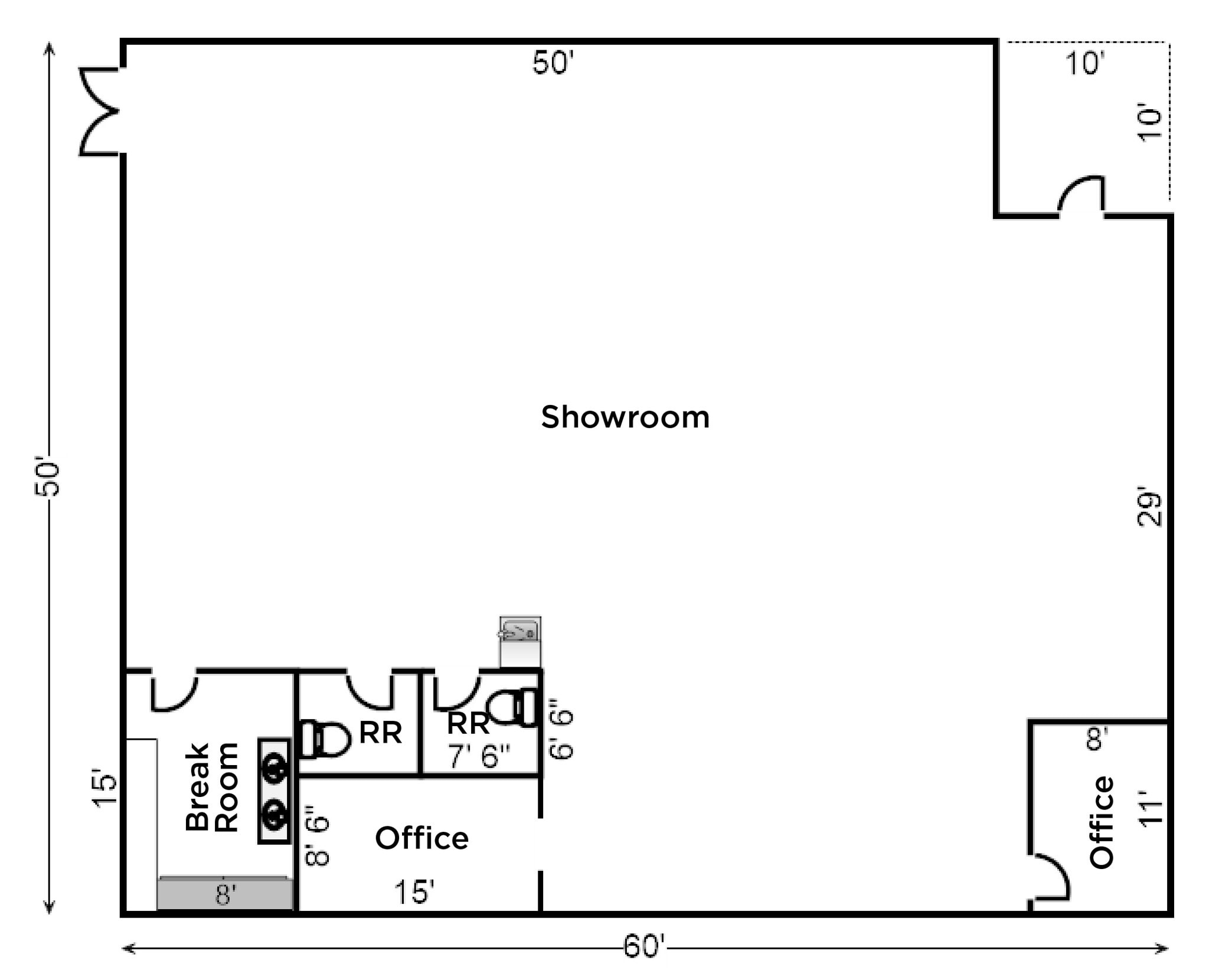 2601 Union Ave, Bakersfield, CA for lease Floor Plan- Image 1 of 1