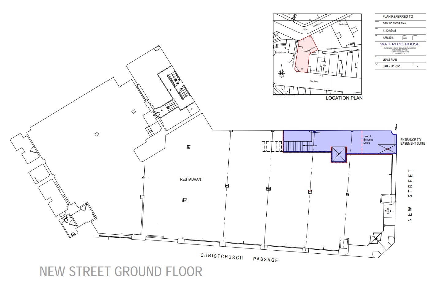20 Waterloo St, Birmingham for lease Floor Plan- Image 1 of 2