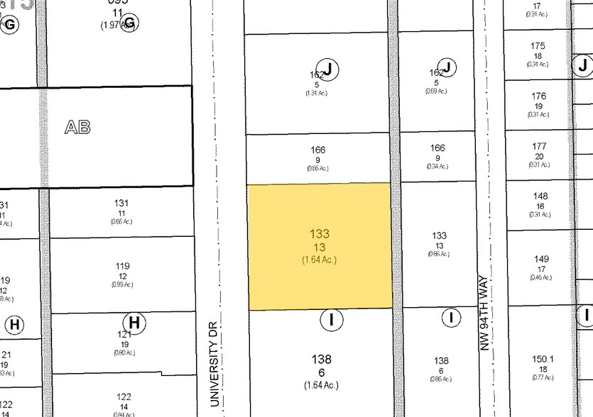 1455 N University Dr, Coral Springs, FL for lease - Plat Map - Image 2 of 2