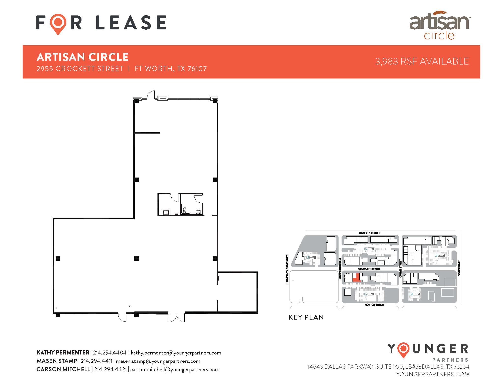 2973 W 7th St, Fort Worth, TX for lease Floor Plan- Image 1 of 7