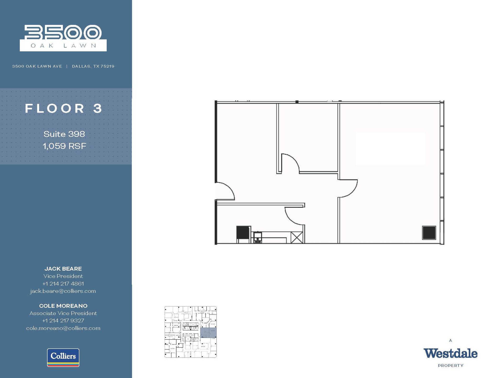 3500 Oak Lawn Ave, Dallas, TX for lease Floor Plan- Image 1 of 1