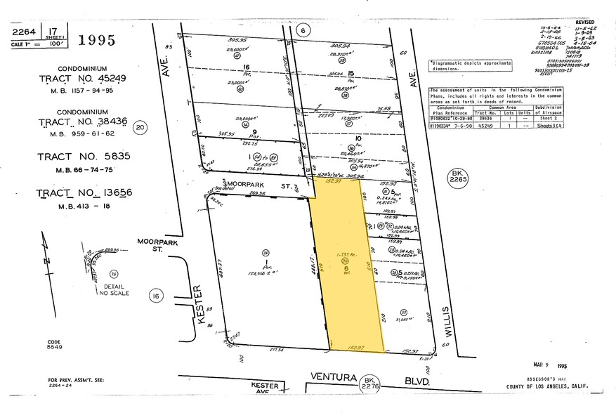 14827 Ventura Blvd, Sherman Oaks, CA for lease - Plat Map - Image 2 of 7