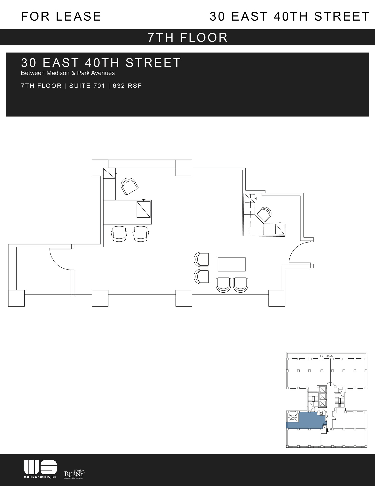 30 E 40th St, New York, NY for lease Floor Plan- Image 1 of 2