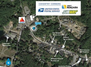 1340 Main St, Coventry, CT - aerial  map view