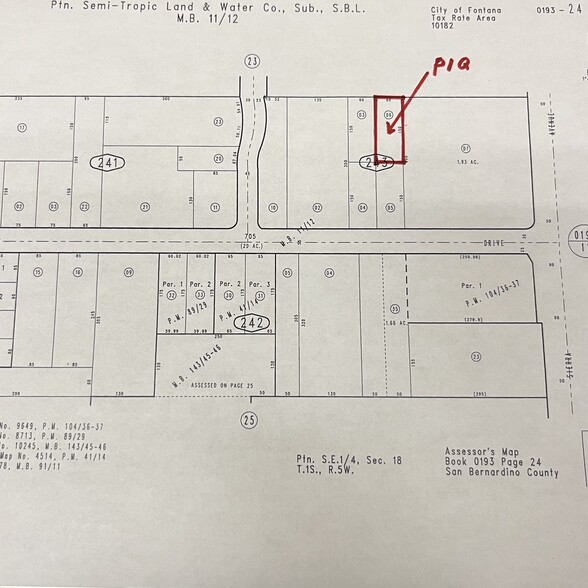 Holly Dr & Sierra Lot D ave, Fontana, CA for sale - Building Photo - Image 2 of 2