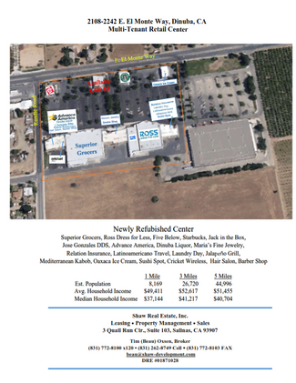 More details for 2108-2236 El Monte Way, Dinuba, CA - Retail for Lease