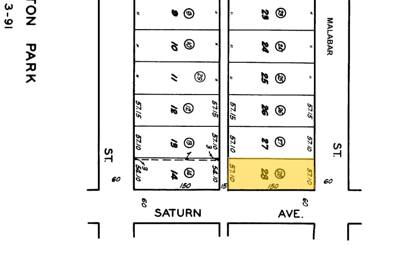 6829 Malabar St, Huntington Park, CA for sale - Plat Map - Image 3 of 3