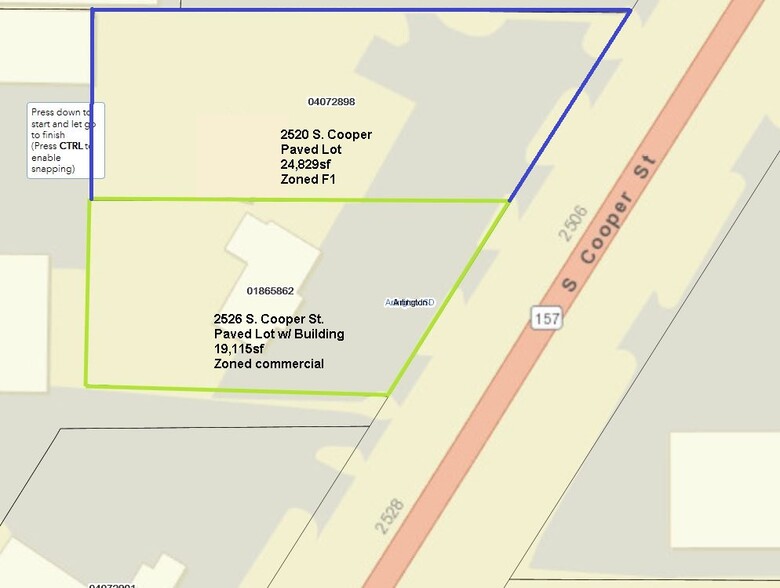 2526 S Cooper St, Arlington, TX for sale - Plat Map - Image 1 of 1