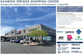 More details for 3531-3675 S Rainbow Blvd, Las Vegas, NV - Retail for Lease