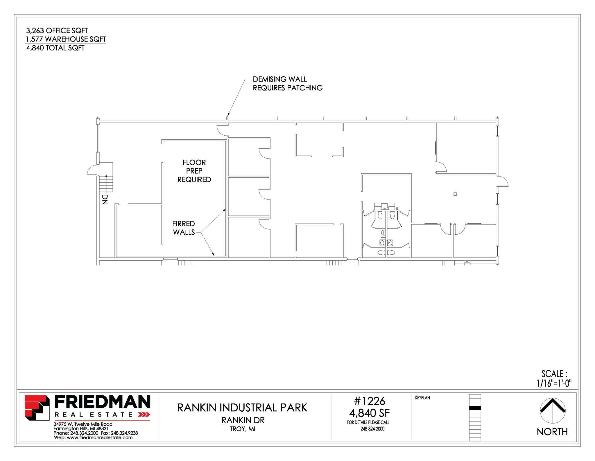 1270 Rankin St, Troy, MI for lease Floor Plan- Image 1 of 2
