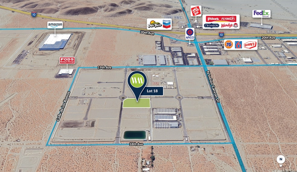 3.27-Acres N Indian Canyon Dr, Desert Hot Springs, CA for sale - Aerial - Image 2 of 5