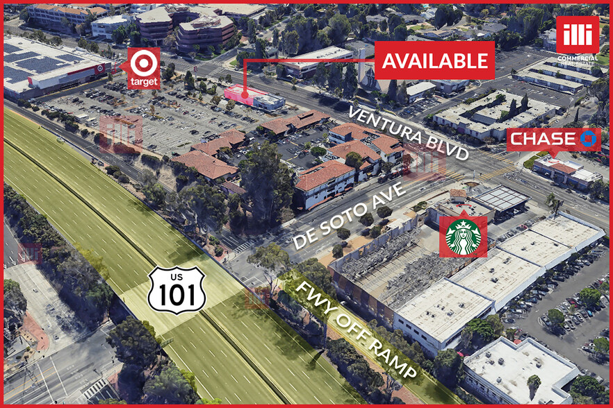 20819 Ventura Blvd, Woodland Hills, CA for lease - Aerial - Image 2 of 6