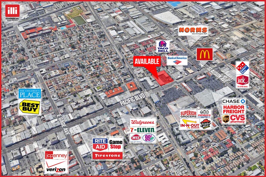 6001-6021 Pacific Blvd, Huntington Park, CA for lease - Aerial - Image 2 of 12