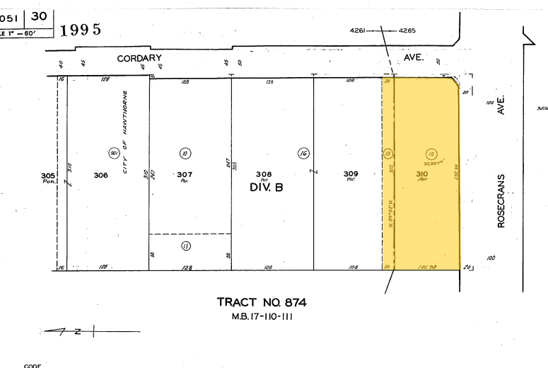 3903-3925 W Rosecrans Ave, Hawthorne, CA for lease - Plat Map - Image 2 of 11