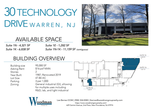 30 Technology Dr, Warren, NJ for lease Building Photo- Image 2 of 2