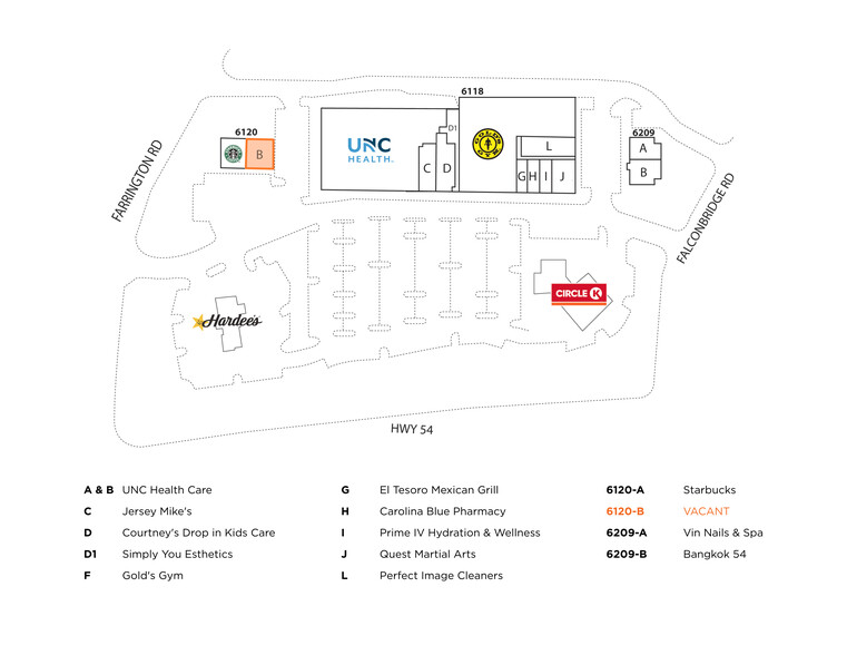 6118 Farrington Rd, Chapel Hill, NC for lease - Site Plan - Image 2 of 12