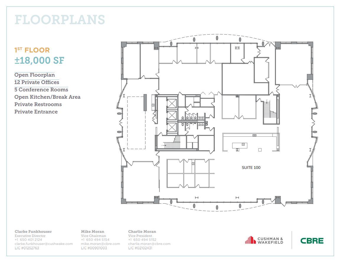 305 Walnut St, Redwood City, CA for lease Floor Plan- Image 1 of 1