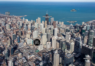 605 N Clark St, Chicago, IL - aerial  map view