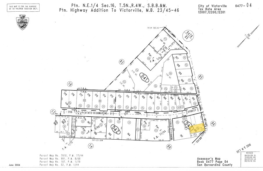15191 7th St, Victorville, CA for sale - Plat Map - Image 1 of 1