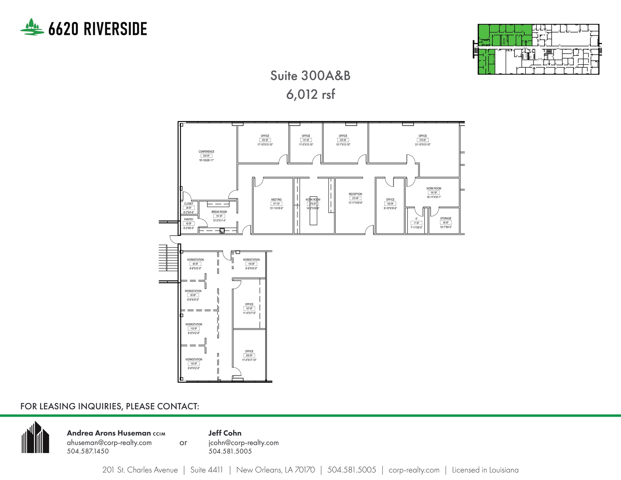 6660 Riverside Dr, Metairie, LA for lease Site Plan- Image 1 of 1