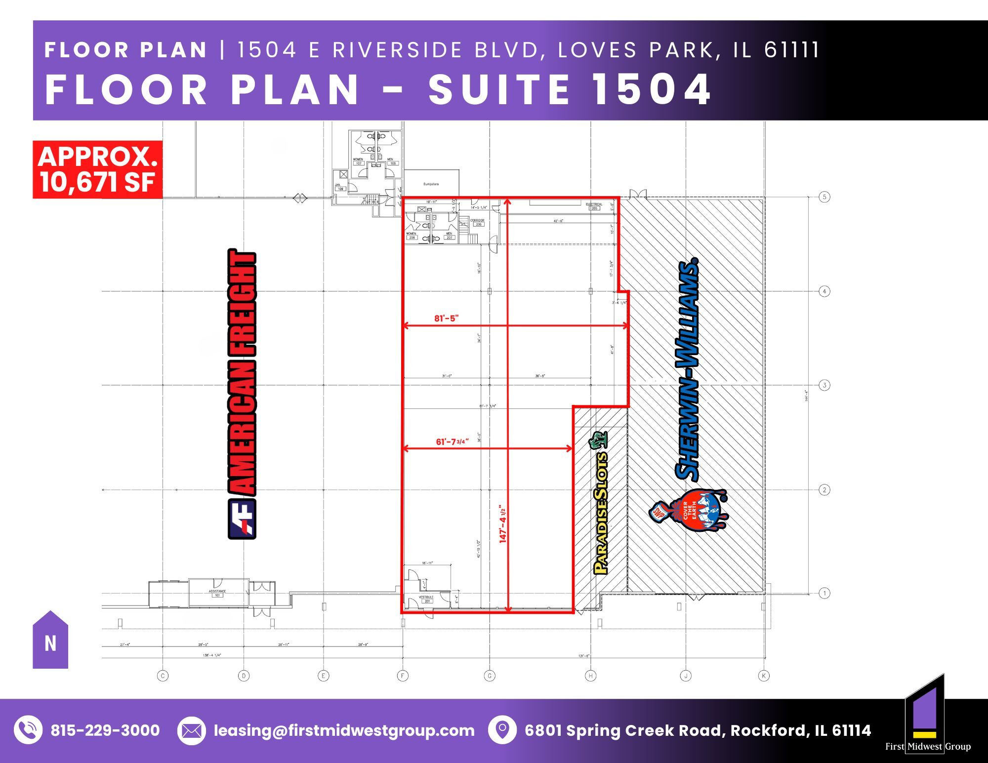 1500-1502 E Riverside Blvd, Loves Park, IL for lease Building Photo- Image 1 of 1