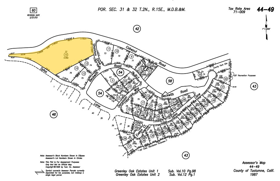 12925 Cabezut Rd, Sonora, CA for sale - Plat Map - Image 3 of 16