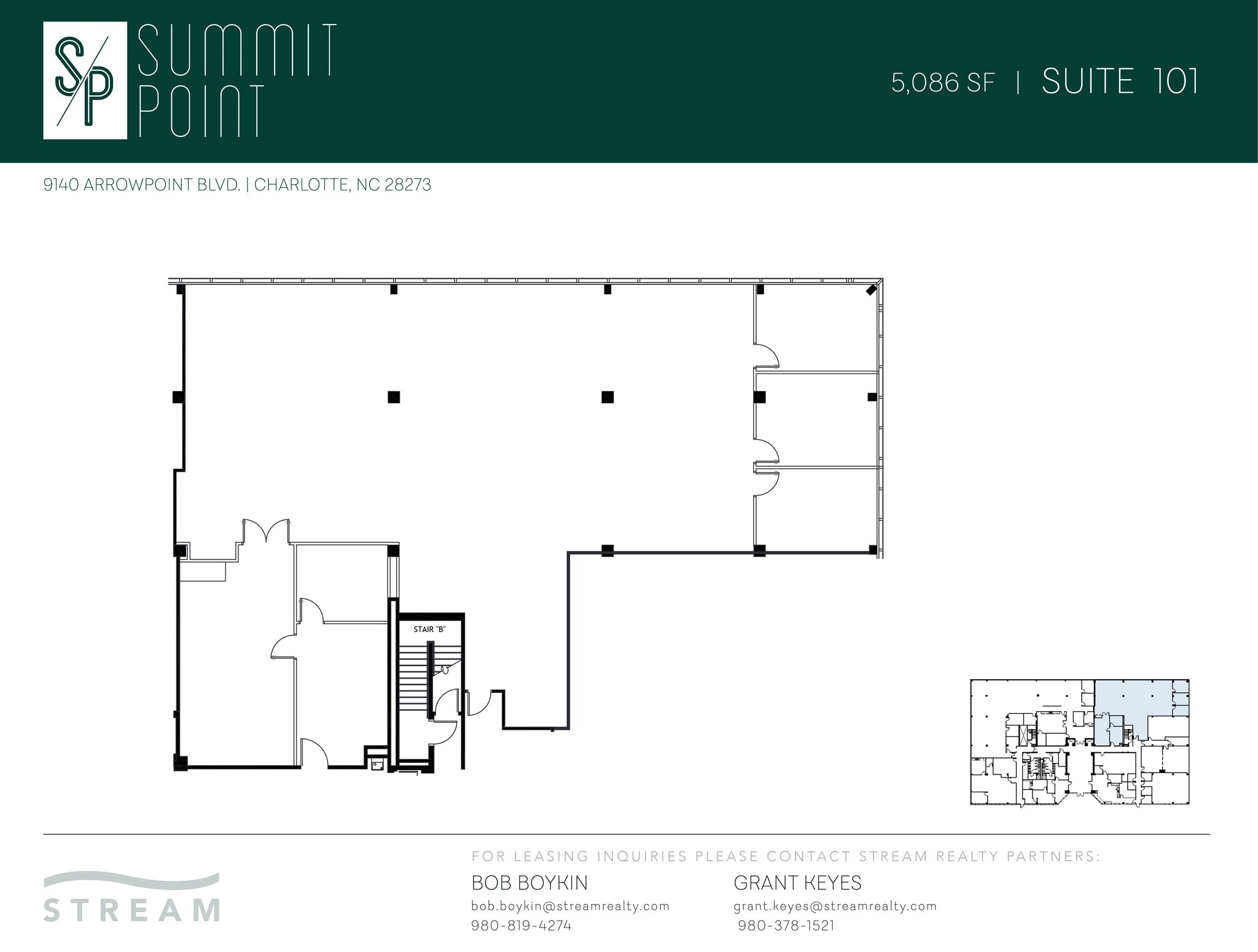 9140 Arrowpoint Blvd, Charlotte, NC for lease Site Plan- Image 1 of 6