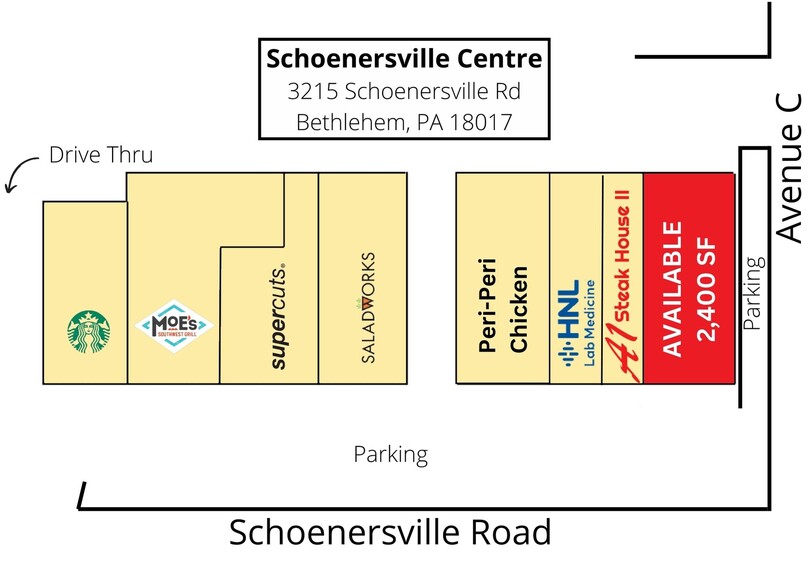 3209-3221 Schoenersville Rd, Bethlehem, PA for lease - Site Plan - Image 2 of 13