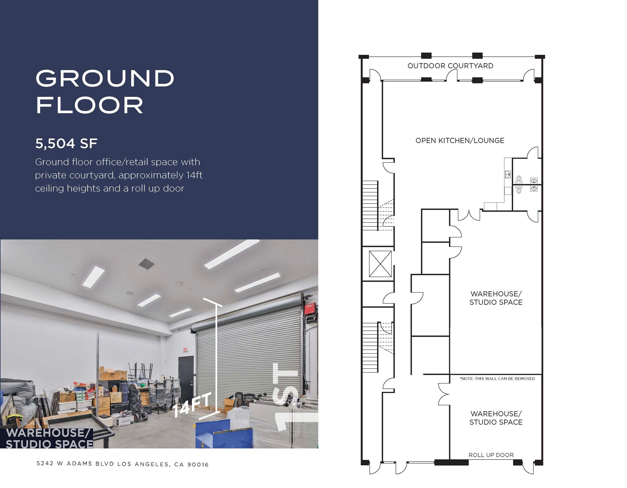 5242 W Adams Blvd, Los Angeles, CA for lease Floor Plan- Image 1 of 5