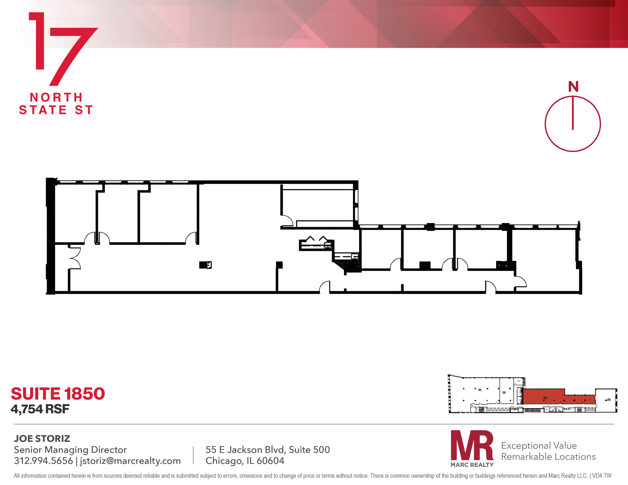 17 N State St, Chicago, IL for lease Floor Plan- Image 1 of 4