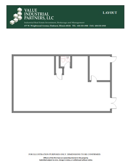 245 W Roosevelt Rd, West Chicago, IL for lease Floor Plan- Image 1 of 2