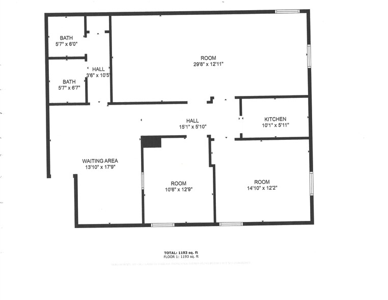 11923 Centre St, Chester, VA for lease - Floor Plan - Image 2 of 4