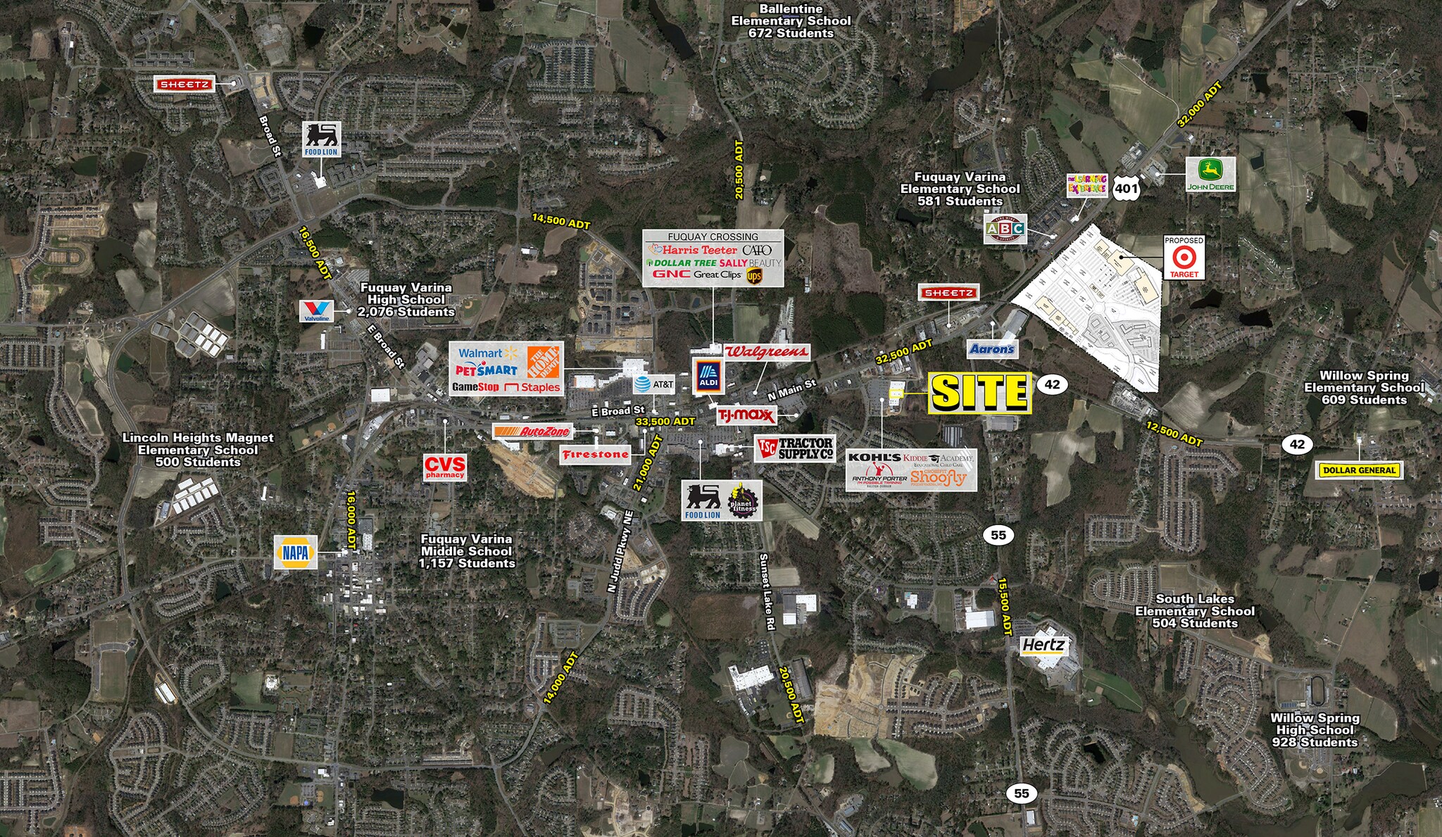 630 Lakestone Commons Ave, Fuquay Varina, NC for sale Aerial- Image 1 of 1