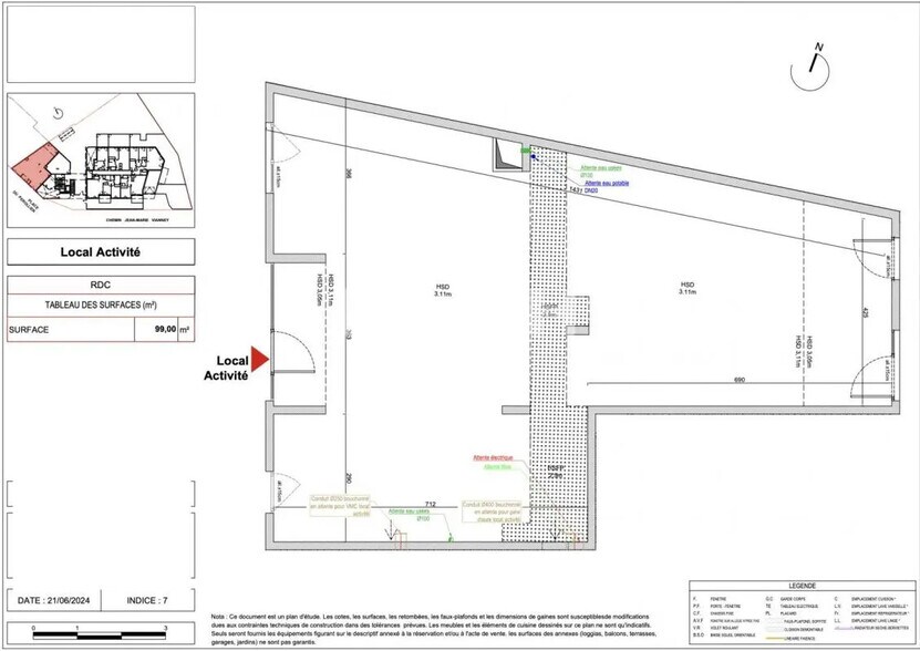 Retail in Écully for lease - Floor Plan - Image 2 of 3