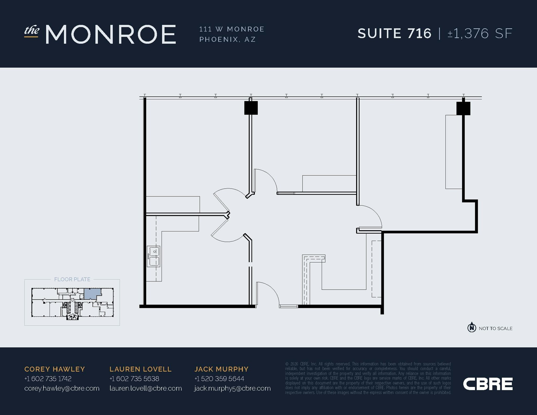 111 W Monroe St, Phoenix, AZ for lease Interior Photo- Image 1 of 1