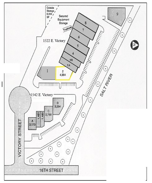 1522 E Victory St, Phoenix, AZ for lease - Site Plan - Image 2 of 3