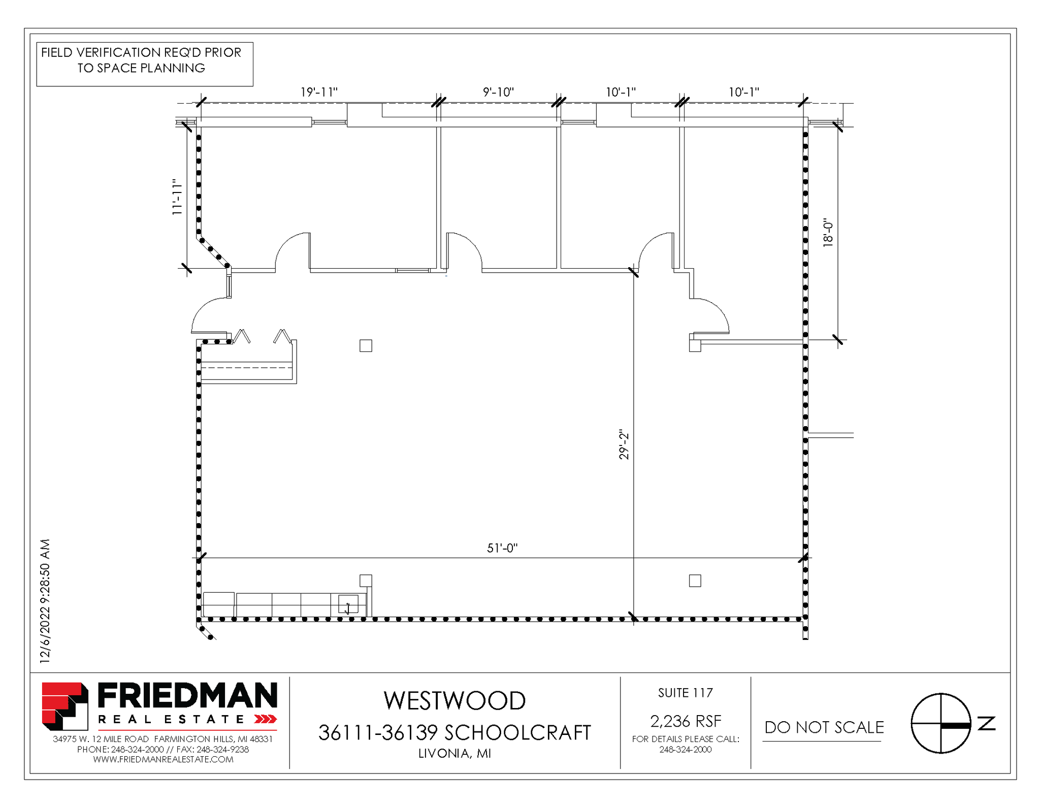 36111-36119 Schoolcraft Rd, Livonia, MI for lease Floor Plan- Image 1 of 3