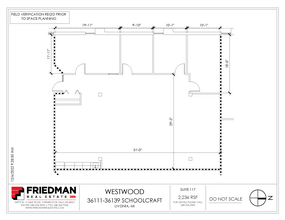 36111-36119 Schoolcraft Rd, Livonia, MI for lease Floor Plan- Image 1 of 3