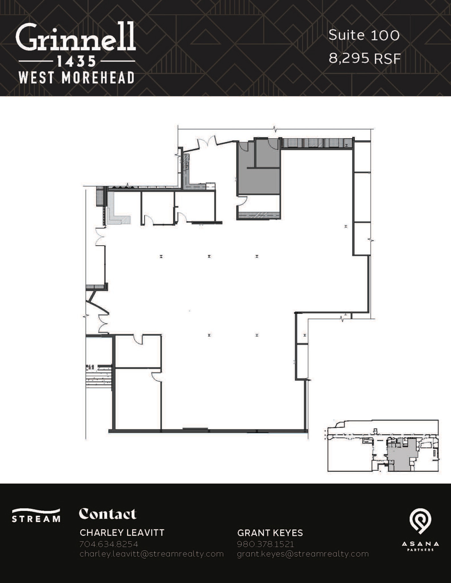 1435 W Morehead St, Charlotte, NC for lease Floor Plan- Image 1 of 2